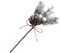 Artificial Floral Christmas Picks Flocked Pine Branches with Snowy White Berry Stems Spray of Holly Berries with Pinecones for Flower Arrangement Winter Holiday Season Décor Xmas Tree Wreath